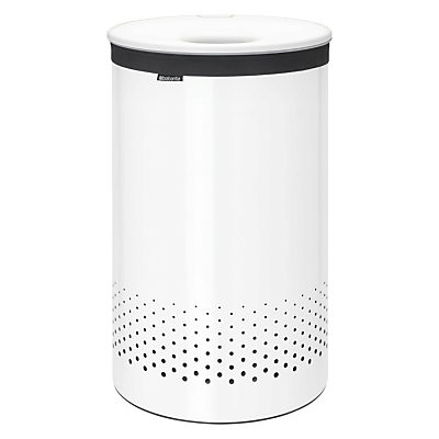 Brabantia Laundry Bin with Steel Lid, 35L White Brabantia Laundry Bin with Steel Lid, 35L White
